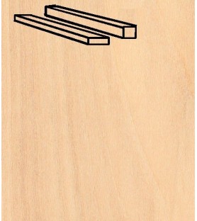 Pakket berkenstrip 1 x 4 x 914 mm (25 stuks)