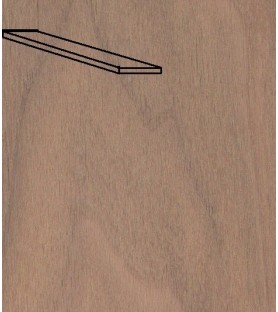 Paquet de Bois de Placage en Noyer Américain 0,6 x 7 x 1000 mm (20 Unités)
