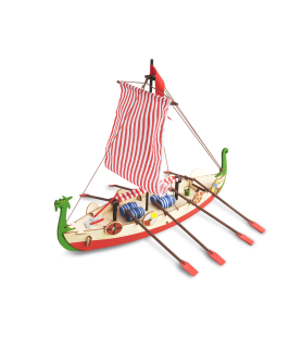 Trämodell för barn +8: Vikingaskeppet Drakkar