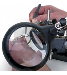 Third Hand 3 Magnifying Glasses & 5 LED Lights. Precision