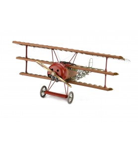 Jagerfly Fokker Dr I. 1:16 flymodel i træ og metal