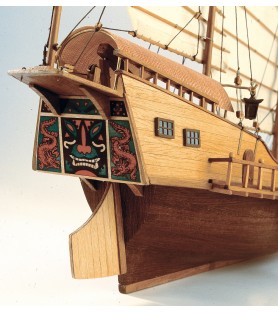 Maquette bateau en bois exotique, cote d'ivoire vintage
