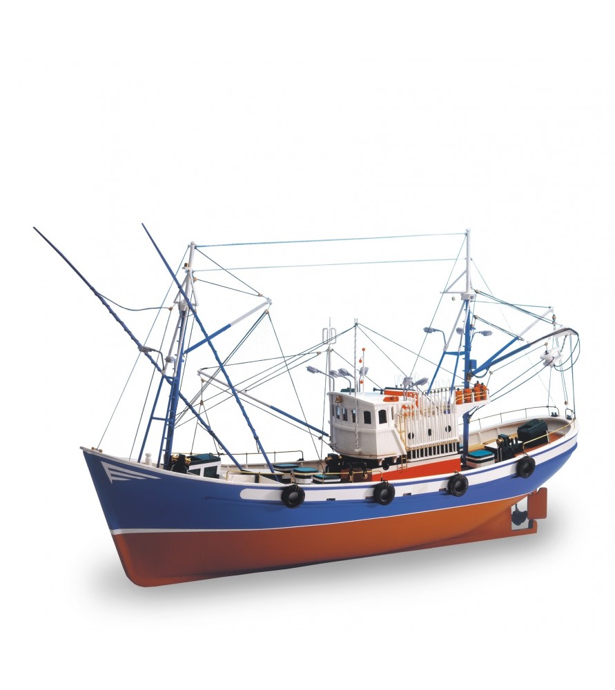 Fishing Ship Wooden Model Tuna Boat Carmen II 1:40. Advanced