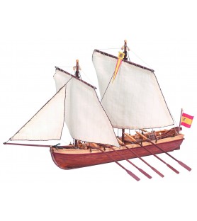 Canot du Capitaine Santisima Trinidad 1:50. Maquette Bateau en Bois 1