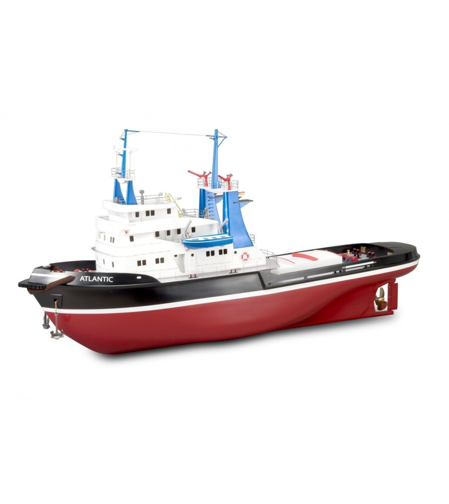 Tugboat Atlantic. 1:50 Wooden & ABS Navigable Model Ship Kit (Fit for R/C) 1