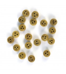 Deadeye i valnøddetræ Dia. 3.5 mm (18 enheder) til skibsmodellering