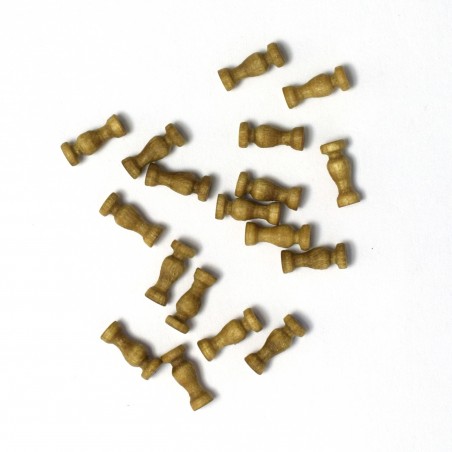 Colonna in legno di noce 8 mm (18 pezzi) per modellismo navale
