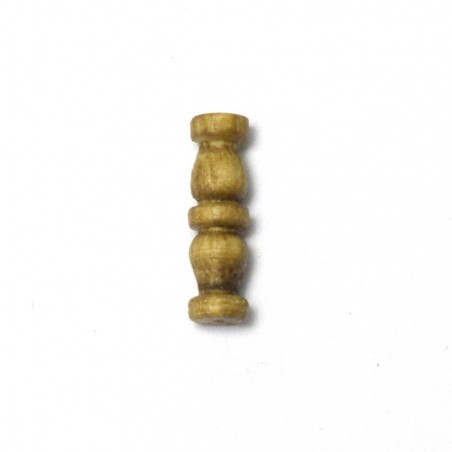 Columna Doble de Madera de Nogal 10 mm (15 Unids.) para Modelismo Naval