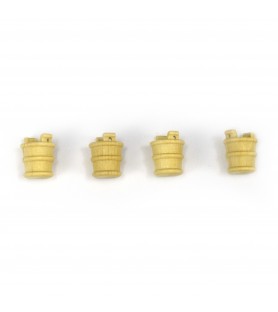 Bucket in Boxwood of 12 mm (4 Units) for Ship Modeling