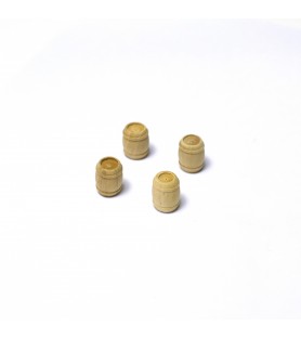 Barrel in Boxwood of 12 mm (4 Units) for Ship Modeling