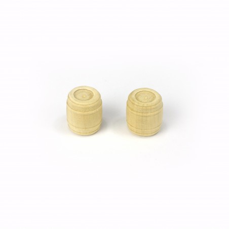 Barril de buxo 18 mm (2 unid.) para modelação naval