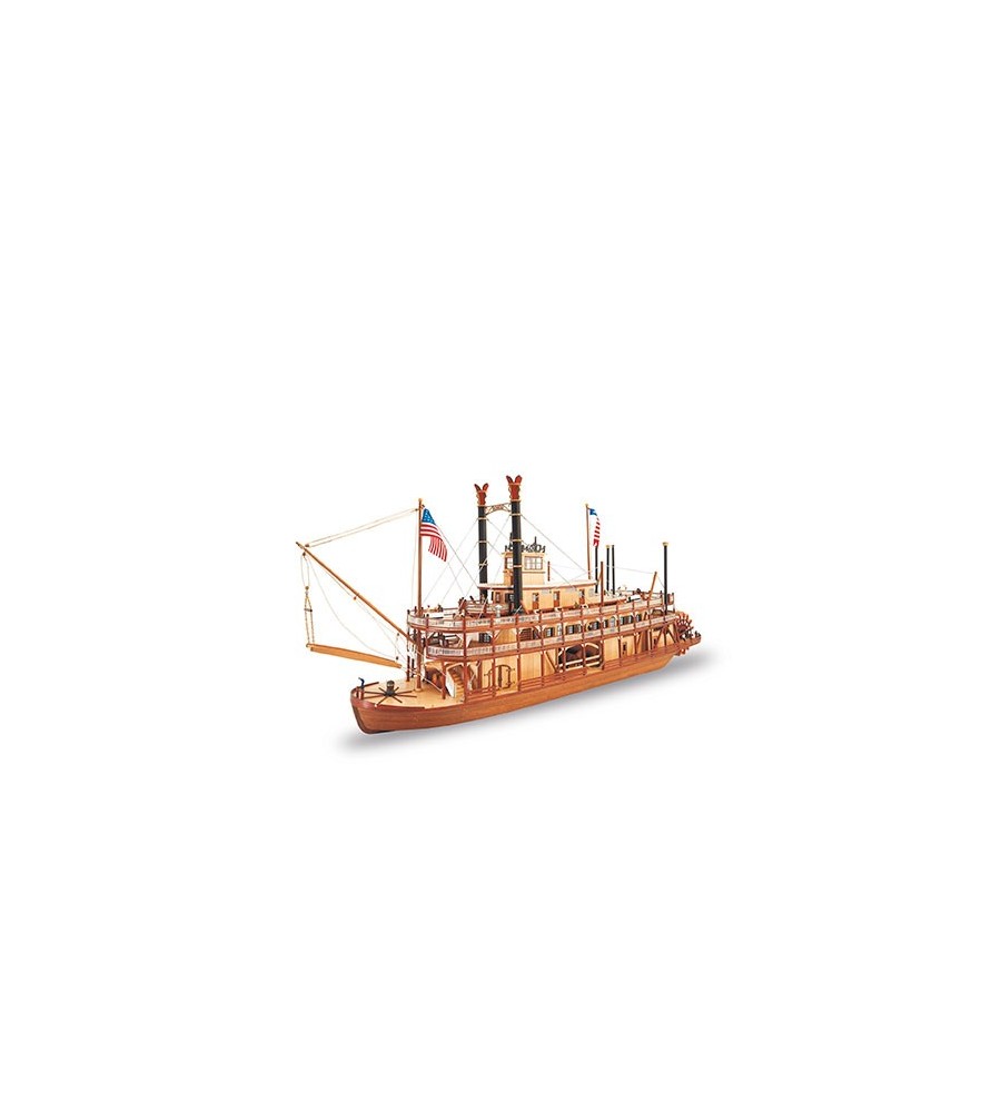 Wooden Model Ship: King of the Mississippi II Steamboat 1/80