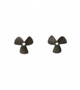 Propeller med 3 blad i metall 16 mm (2 st.) för fartygsmodellering