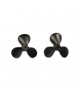 3-bladige metalen propeller 28 mm (2 stuks) voor modelscheepsbouw