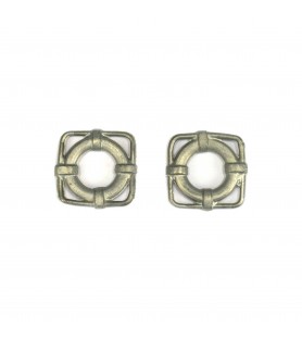 Redningsbælte i metal 22x22 mm (2 enheder) til skibsmodellering