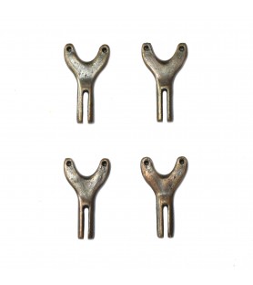 Metalen krabbek 13 x 22 mm (4 stuks)