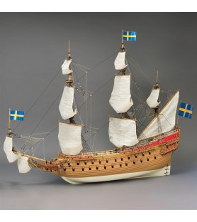 Krigsfartyget Vasa. 1:65 Modellfartyg i trä, byggsats