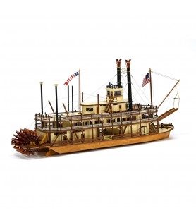 Rei do Mississipi 1:80. Modelo de um barco a vapor em madeira