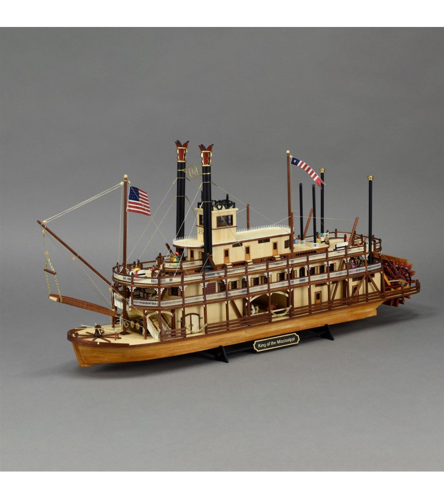 Wooden Paddle Steamer Model: King of the Mississippi 1:80