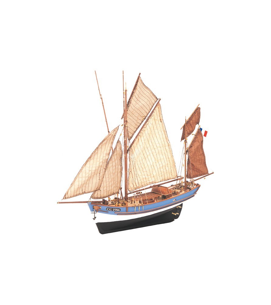 Wooden Model Ship Kit: Marie Jeanne Fishing Boat 1/50