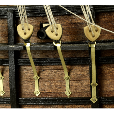 Kædeplader i metal til deadeyes (1 enhed) om skibsmodellering