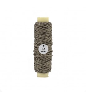Bomuldstråd: Beige Diameter 0,80 mm og længde 10 meter