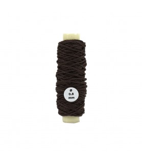 Cotton Thread: Brown Diameter 0.80 mm and Length 10 meters