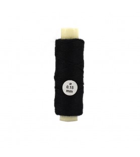 Cotton Thread: Black Diameter 0.15 mm and Length 40 meters
