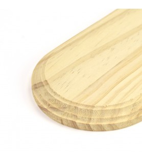 Base in legno di pino massiccio di forma ovale (220x110 mm) 2