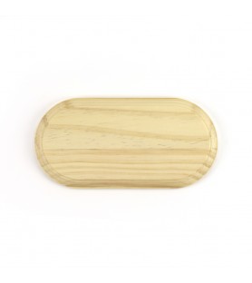 Utställningsbas i massivt furuträ med oval form (8,66''x4,33'' / 220x110mm)