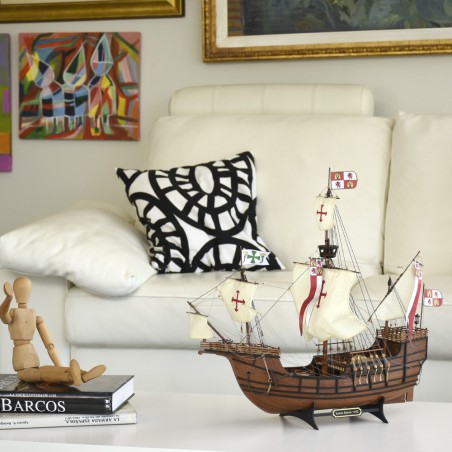 Caravela Santa Maria. Pacote de Oferta com Modelo, Figuras, Tintas e Ferramentas