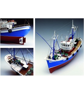 Wooden Model Fishing Boat Kit: Tuna Boat Carmen II 1:40 3