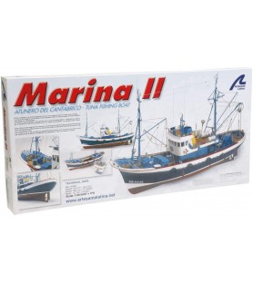 Thonier Marina II 1:50. Maquette Bateau de Pêche en Bois 5
