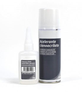 Cianocrilato Denso y Acelerador de Ciano en Spray (50 gr y 200 ml)