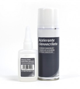 Silný kyanoakrylátový a kyanoakrylátový urychlovač ve spreji (50 gr a 200 ml)