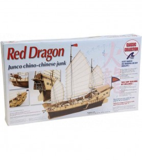 Wooden Model Ship Kit: Red Dragon Chinese Junk 1:60 5