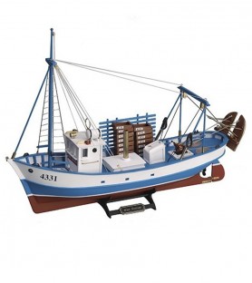 Trawler Mare Nostrum. 1:35 Wooden Model Fishing Ship Kit 1