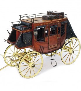Stagecoach 1848. 1:10 Deluxe Wooden and Metal Model Kit 1