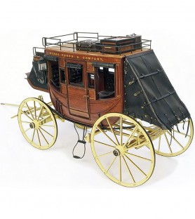 Stagecoach 1848. 1:10 Deluxe Wooden and Metal Model Kit 3