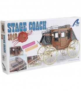 Stagecoach 1848. 1:10 Deluxe Wooden and Metal Model Kit 6
