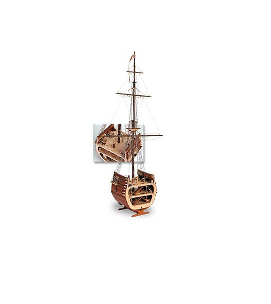 Maqueta de barco de madera: Galeón Santiago de Compostela