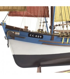 Casa Padrino vitrine de maquette de bateau de luxe 101,6 x 34,9 x H. 99,7  cm - Vitrine de modélisme - Accessoires de décoration de modélisme