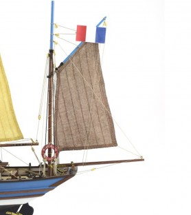 Casa Padrino vitrine de maquette de bateau de luxe 101,6 x 34,9 x H. 99,7  cm - Vitrine de modélisme - Accessoires de décoration de modélisme