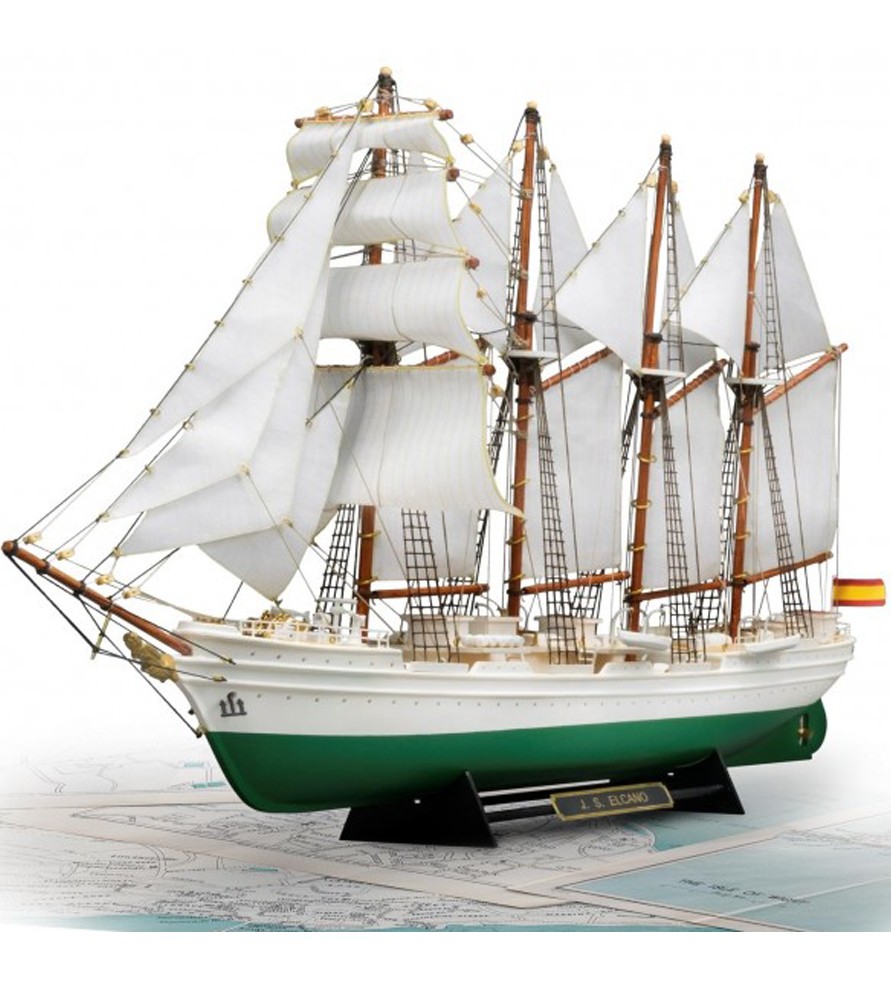 Training Ship Juan Sebastián Elcano & Esmeralda. 1:250 Wooden and Plastic Model Ship Kit 1
