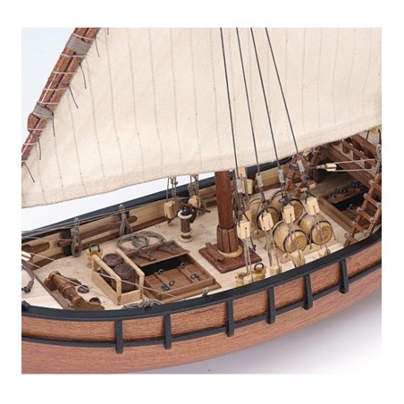 Caravela La Niña 1:65. Modelo de navio em madeira