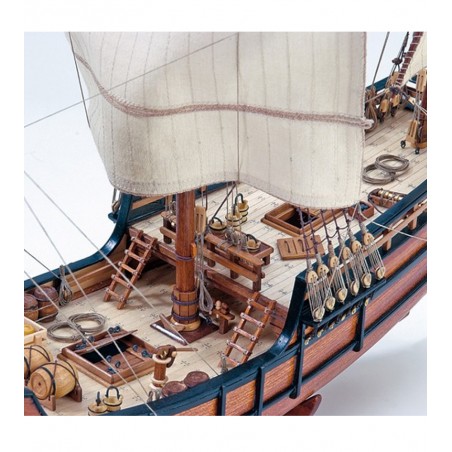 Caravel La Pinta. 1:65 Wooden Model Ship Kit 5
