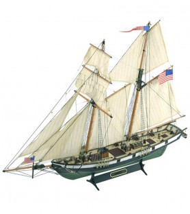 American Schooner Harvey 1:60. Wooden Model Ship Kit 1