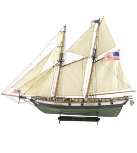 American Schooner Harvey 1:60. Wooden Model Ship Kit 3