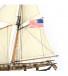 Escuna americana Harvey 1:60. Modelo de navio em madeira 16