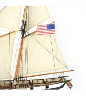 American Schooner Harvey 1:60. Wooden Model Ship Kit 16